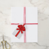 Étiquettes-cadeau Red Christmas Bow (Avec de la ficelle)