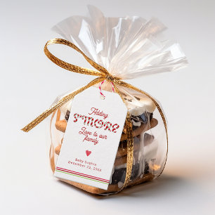 Étiquettes-cadeau Red Christmas S’mores Baby shower Favoriser Tags