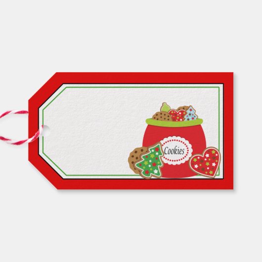 Étiquettes-cadeau Red |Cookies à saupoudrer de chaux et à choisir po (Dos Horizontal)