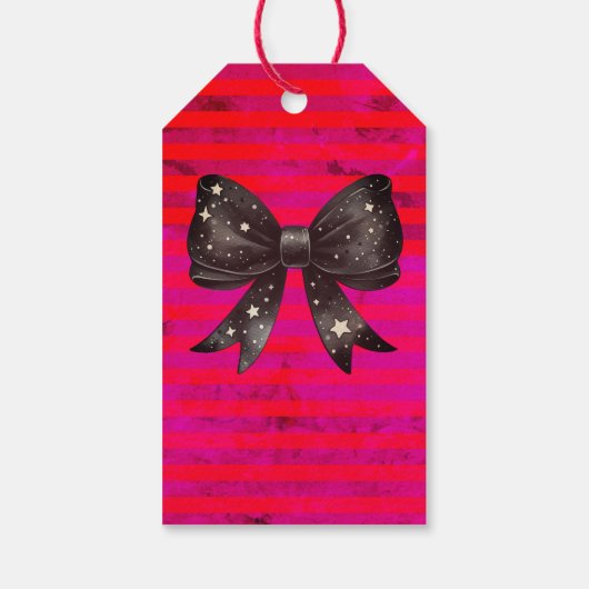 Étiquettes-cadeau Red Coquette bow Halloween (Dos)