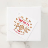 Étiquettes Cadeau Red Cute Gingerbread Noël Cookies Exchange (En situation)