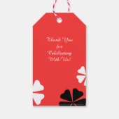 Étiquettes-cadeau Red Floral Thank You (Dos)