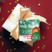 Étiquettes Cadeau Red Green Christmas Baubles Winter Wonderland