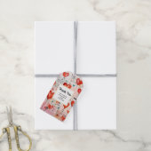 Étiquettes-cadeau Red Hearts Whimsical Love Motif Party Merci (Avec de la ficelle)