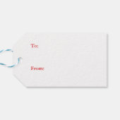 Étiquettes-cadeau Red Joy Faux Foil Noël (Dos Horizontal)