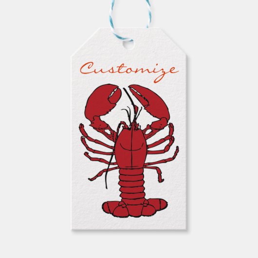 Étiquettes-cadeau Red Maine Lobster Thunder_Cove (Devant)