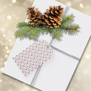 Étiquettes-cadeau Red Merry Christmas Stars