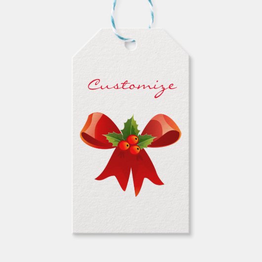 Étiquettes-cadeau Red Ribbon (Devant)