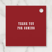 Étiquettes Cadeau Red Rumble First Knockout Boxing Anniversaire (Dos)