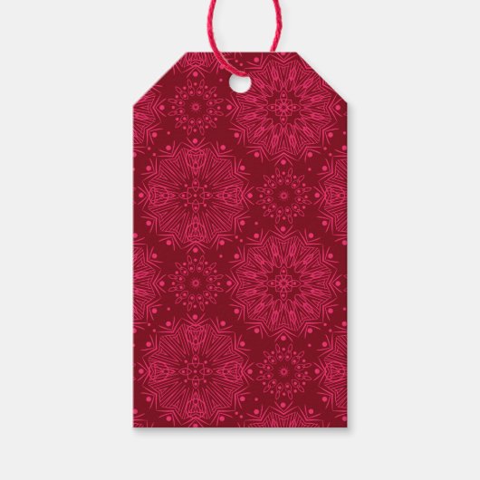 Étiquettes-cadeau Red solive pattern (Devant)