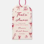 Étiquettes-cadeau Red Thats Amore Fête des mariées (Devant)