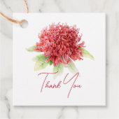 Étiquettes Cadeau Red waratah flower art merci mariage (Devant)