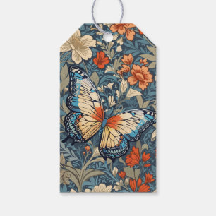 Étiquettes-cadeau Regal Butterfly Amidst William Morris Floral