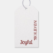 Étiquettes-cadeau Regal Ruby : Richesse du rouge (Dos)