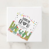 Étiquettes Cadeau Regardez-moi grandir Cactus vert Succlent Fiesta (En situation)