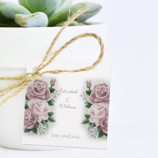 Étiquettes Cadeau Regency Bridgerton Rose Roses Cameo