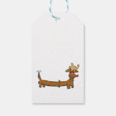 Étiquettes-cadeau Reindeer Dachshund Joyeux Noël (Dos)