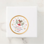 Étiquettes Cadeau Reindeer Noël 1er anniversaire Red Winter Deer (En situation)