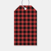 Étiquettes-cadeau Reindeer Red Plaid Joyeux Noël À De (Dos)