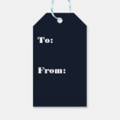 Étiquettes-cadeau Reindeer Starry Noël Twinkle soir (Dos)