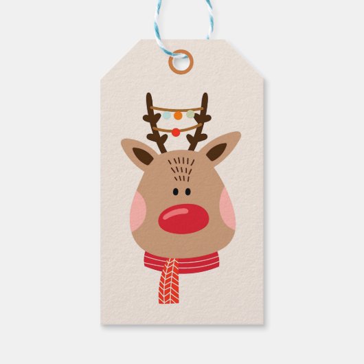 Étiquettes-cadeau Reinder de Noël (Dos)