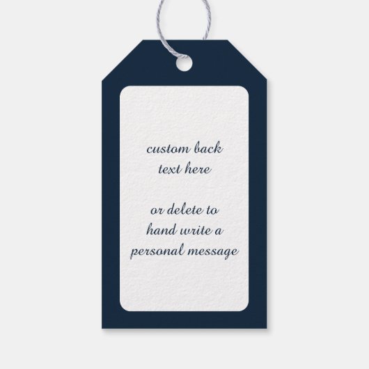 Étiquettes-cadeau Reinder de Noël à la nuit avec une étoile brillant (Dos)