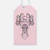 Étiquettes-cadeau Reinder Et Antlers Joyeux Noël (Dos)
