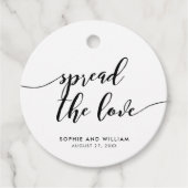 Étiquettes Cadeau Relax Script Épandre l'Amour Mariage (Devant)
