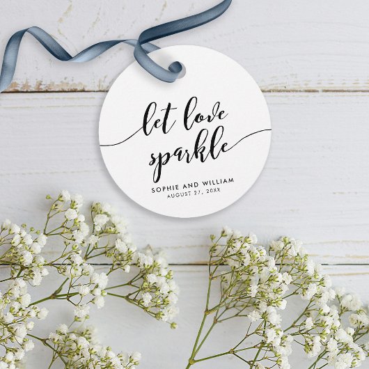 Étiquettes Cadeau Relax Script Faites Briller l'Amour Mariage