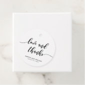 Étiquettes Cadeau Relax Script Love and Thanks Mariage (En situation)