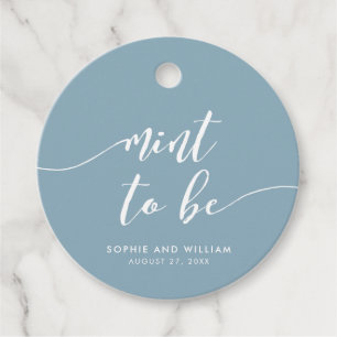 Étiquettes Cadeau Relax Script Mint to be Editable Color Mariage