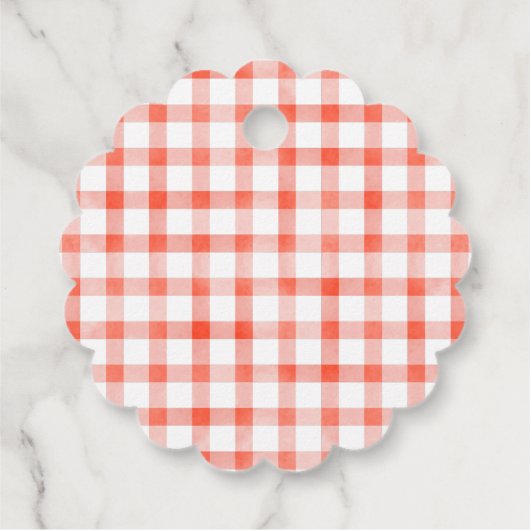 Étiquettes Cadeau Relish tomate avec tomate et à damiers motif (Dos)