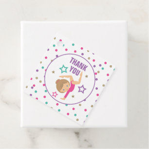 Étiquettes Cadeau Remerciement Anniversaire Gymnastique