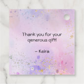 Étiquettes Cadeau Remerciement Aquarelle Donut (Dos)