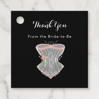 Étiquettes Cadeau Remerciement Corset Vintage Mariage Intime