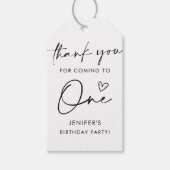 Étiquettes-cadeau Remerciement d'anniversaire minimaliste de script (Devant)