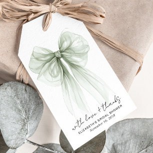 Étiquettes-cadeau Remerciement de Baby Shower Mariée en Aquarelle Ve