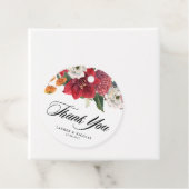 Étiquettes Cadeau Remerciement de mariage aux Amaryllis botaniques e (En situation)