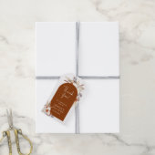 Étiquettes-cadeau Remerciement de Mariage Bohème en Terre Cuite (Avec de la ficelle)