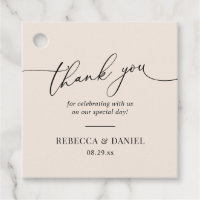 Remerciement de mariage élégant boho terreux rose