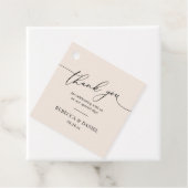 Étiquettes Cadeau Remerciement de mariage Élégant Terreux Boho Blush (En situation)