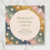 Étiquettes Cadeau Remerciement de Mariage Personnalisé Vintage Bohèm (Dos)