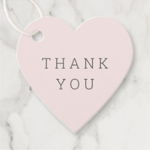 Étiquettes Cadeau Remerciement de mariage rose tendre
