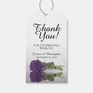 Étiquettes-cadeau Remerciement de mariage Rose violette améthyste ro
