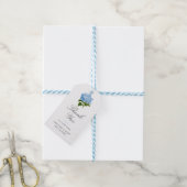 Étiquettes-cadeau Remerciement Élégant pour Baby Shower Blue Hydrang (Avec de laficelle)