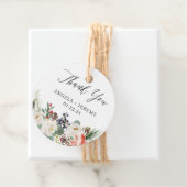 Étiquettes Cadeau Remerciement floral hivernal rustique avec baies d (En situation)