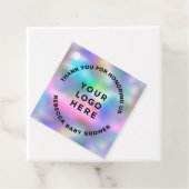 Étiquettes Cadeau Remerciement Moderne Holographique Insolite (En situation)