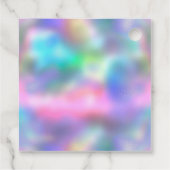 Étiquettes Cadeau Remerciement Moderne Holographique Insolite (Dos)