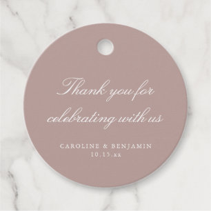 Étiquettes Cadeau Remerciement personnalisé de mariage élégant mauve