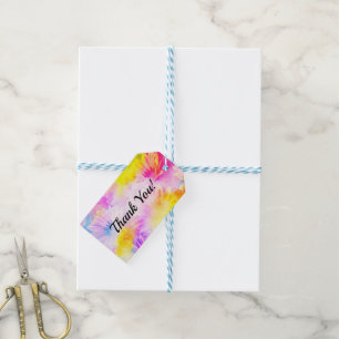 ÉTIQUETTES-CADEAU REMERCIEMENT PERSONNALISÉ FLEUR ABSTRAITE STYLE PA